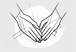 Abstract Hands Reaching tattoo idea