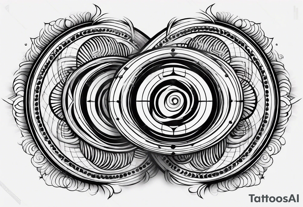 concentric black circles tattoo idea