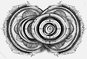 concentric black circles tattoo idea