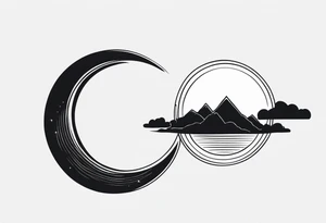 simple eclipse tattoo idea