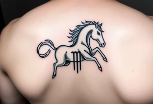 aquarius zodiac sign plus year of the horse tattoo idea