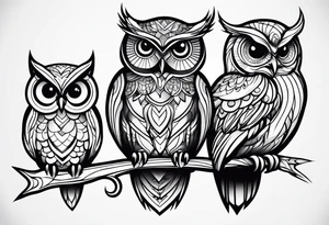 Cute Owls tattoo idea