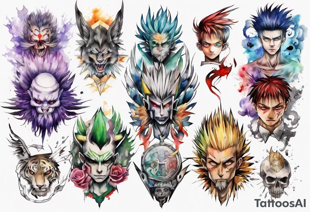 hxh full arms tattoo idea