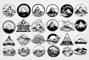 mountain tattoo idea