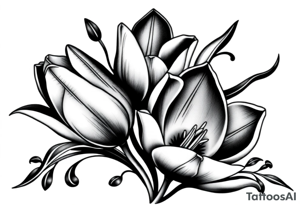 Dutch tulips tattoo idea