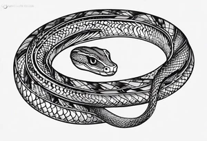 small snake wrapped around a crescent moon, simple and elegant, more moon than snake tattoo idea