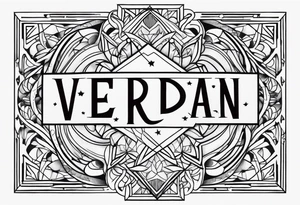 Simple Two-Band Tattoo Design With my kids names (Vedran and Srna) tattoo idea