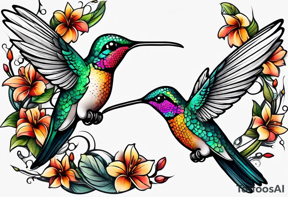 hummingbird tattoo idea