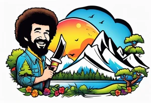 Bob Ross tattoo idea