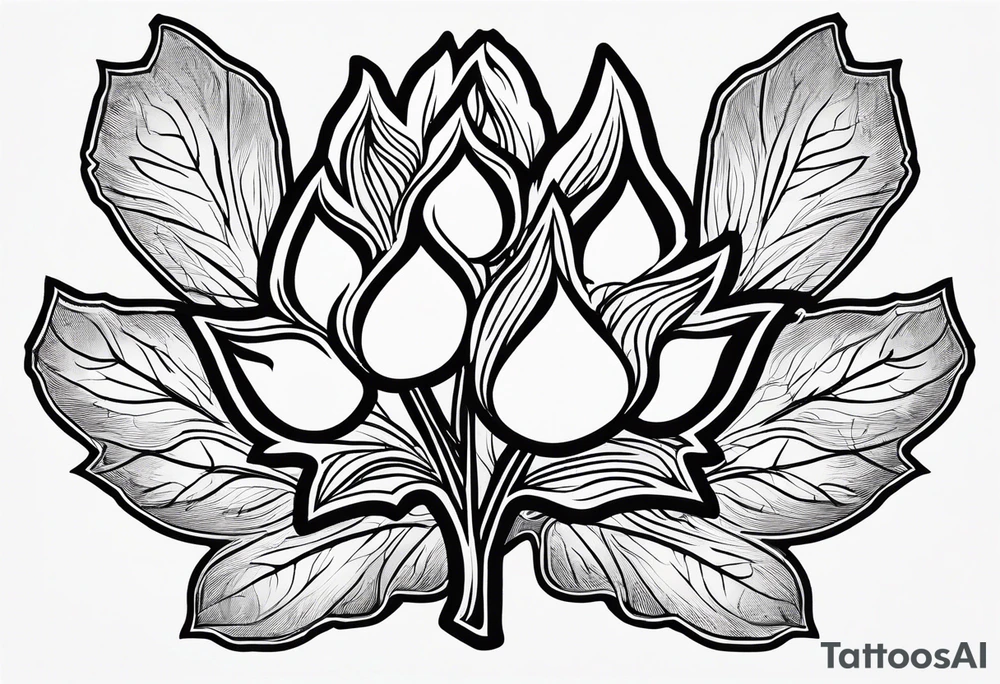 maple, dog paw print tattoo idea