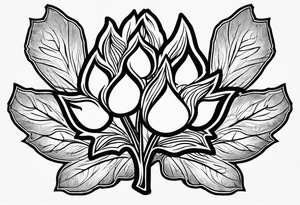 maple, dog paw print tattoo idea