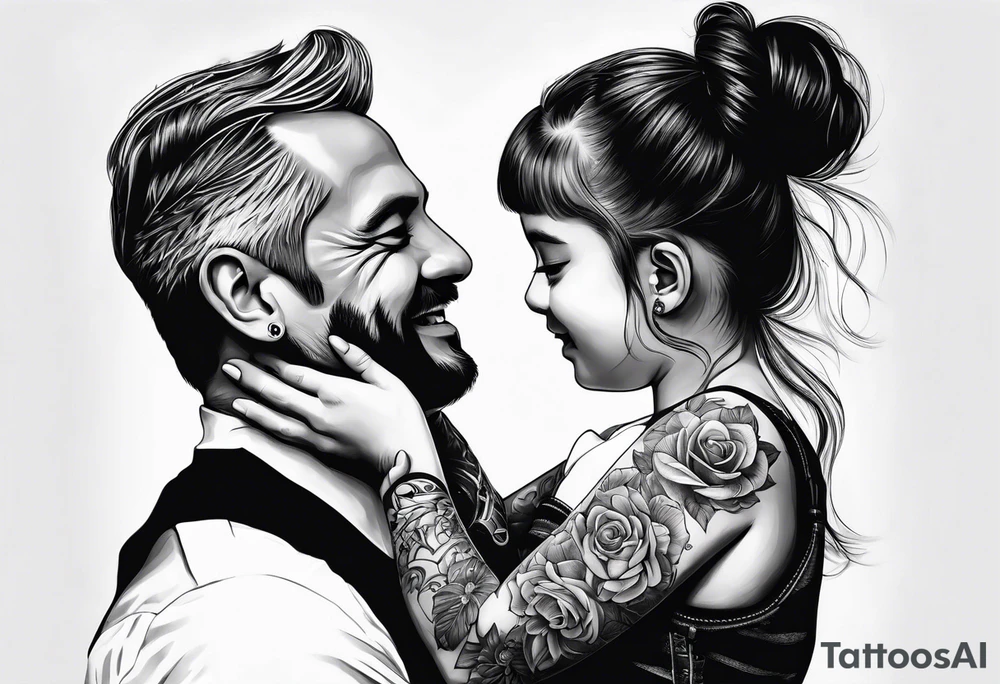 Father daughter, meaningful, music, love, tattoo idea