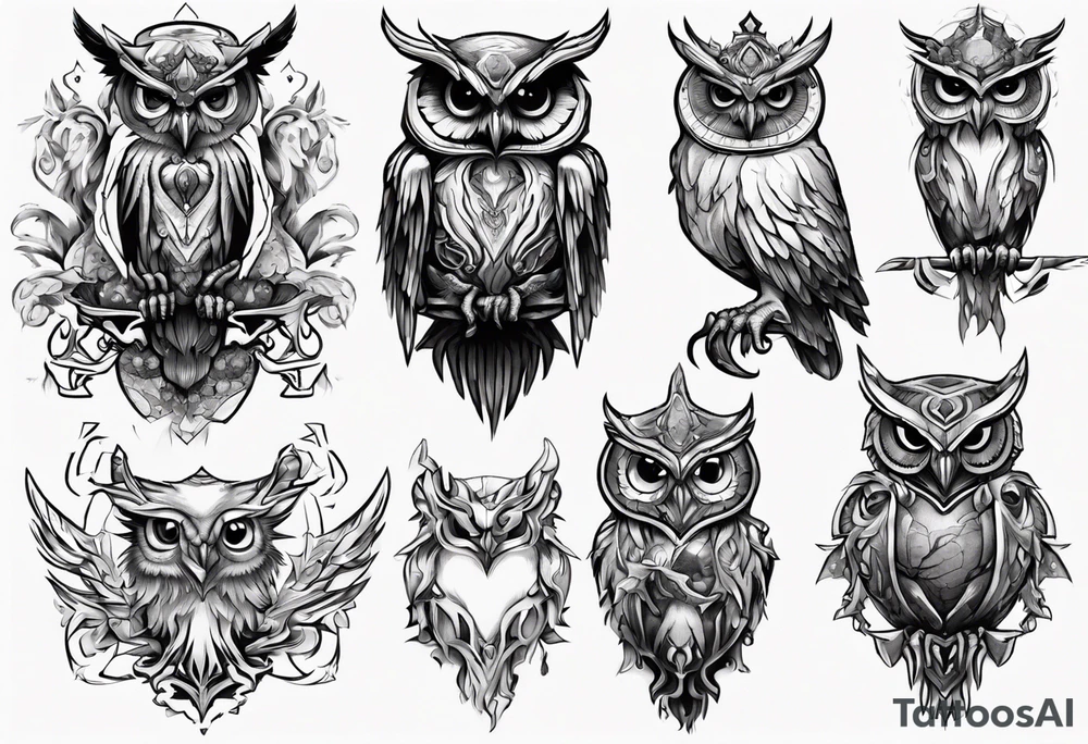 The Demon Owl Stolas, a Prince of Hell who is obsessed with gems, knowledge of astrology and poisonous plants. tattoo idea