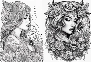 Half sleeve design tattoo idea