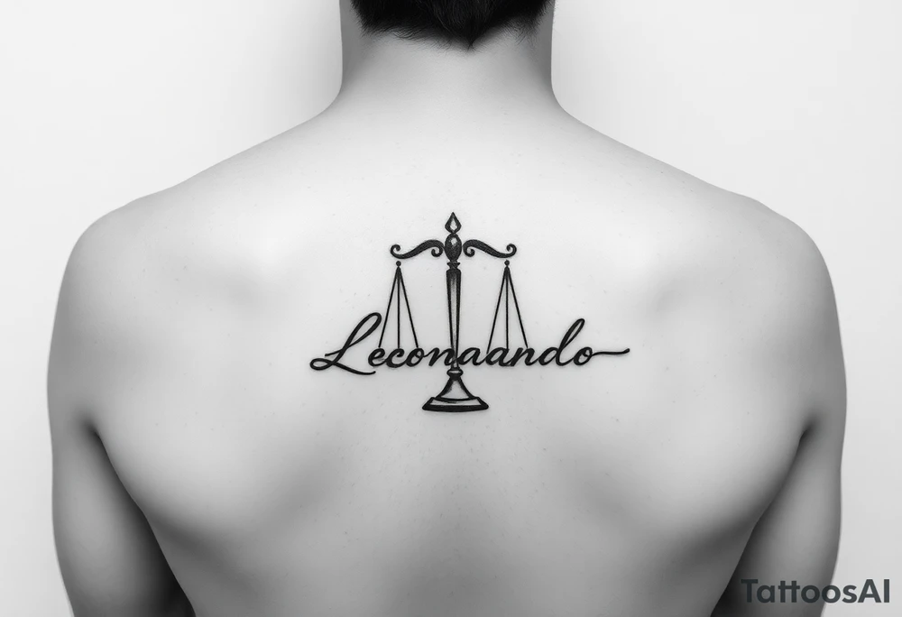 Mi nombre es Leonardo, signo zodiacal libra, música electrónica favorita tattoo idea