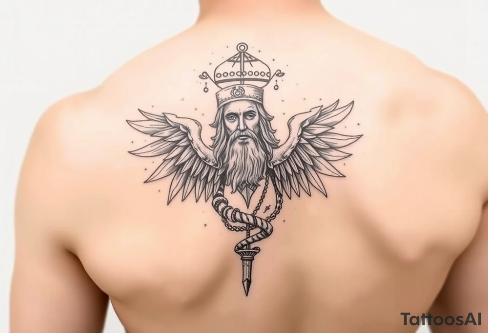gods arm sleeve tattoo idea