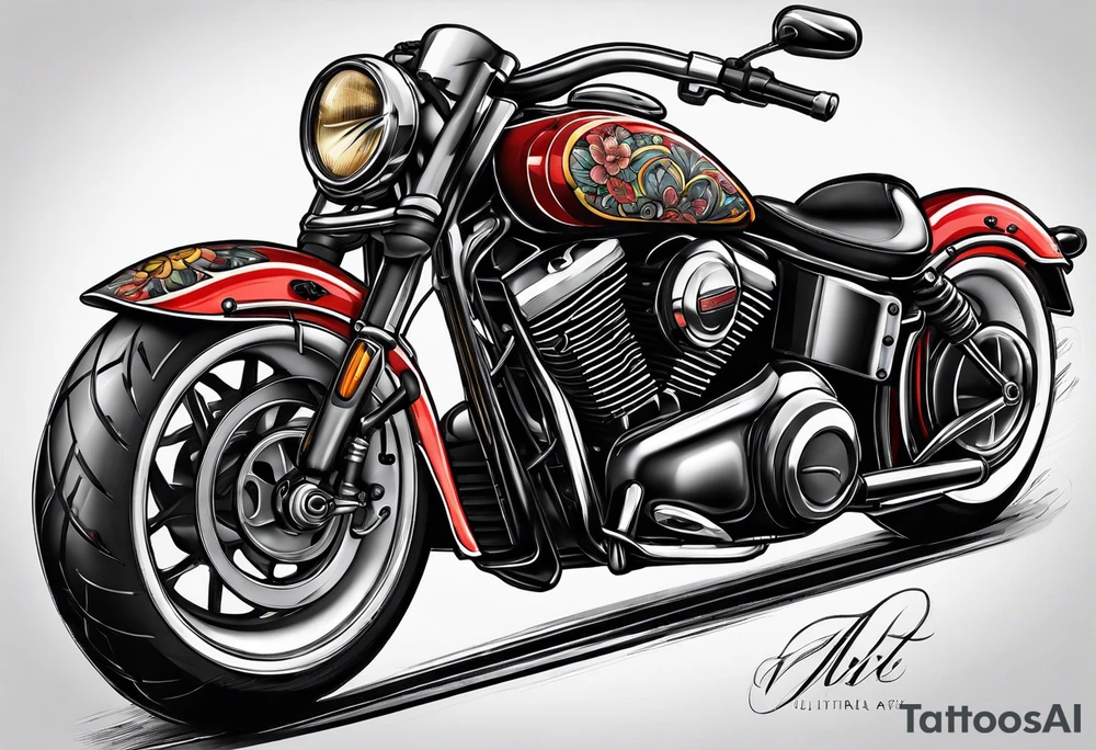 Motorcycle tattoo idea