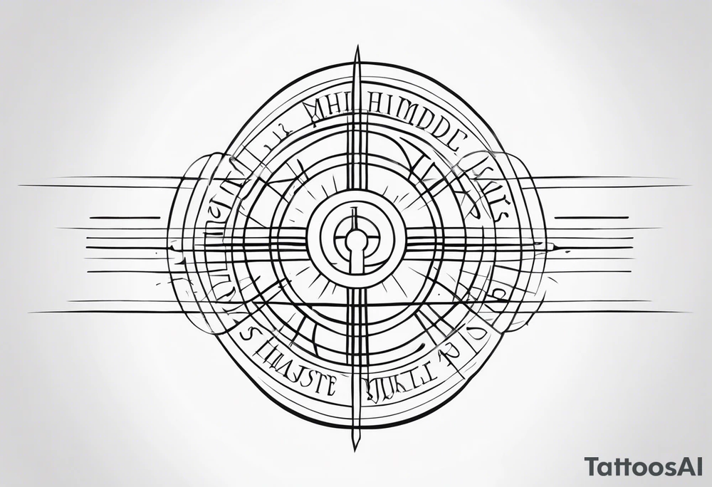 Simple line work tattoo representing John 3:30 “He must increase, but I must decrease.” Incorporate the text “HMIBIMD” tattoo idea