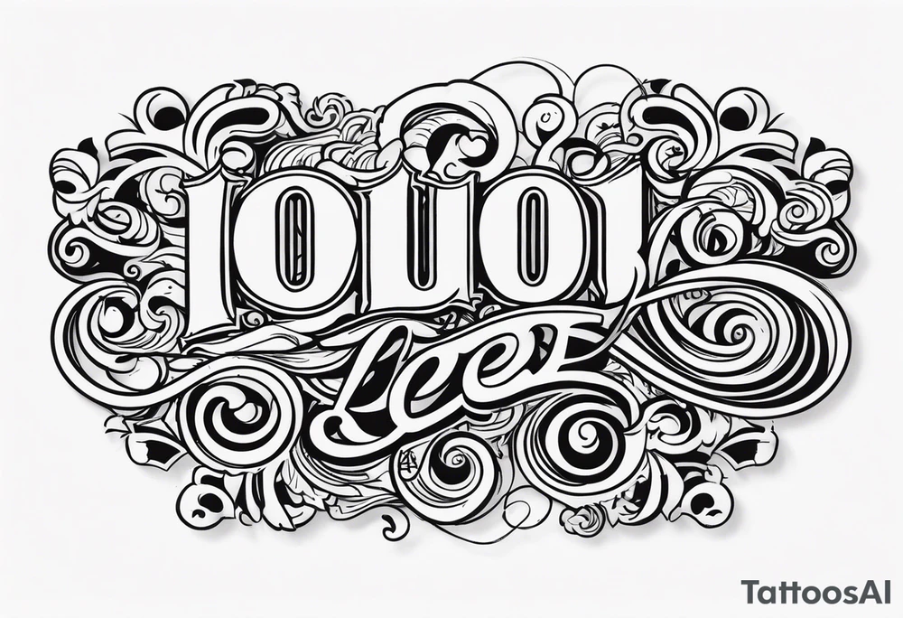 Lee in curly font tattoo idea