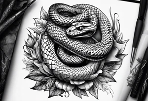 snake with dagger tattoo idea