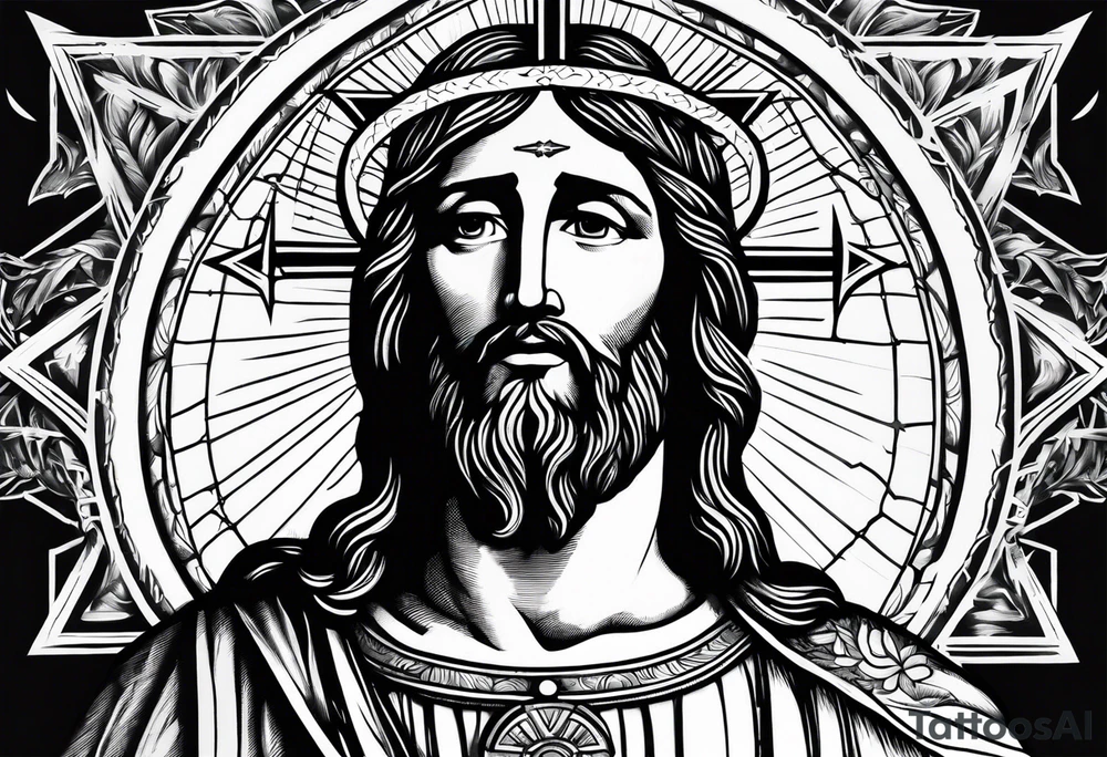 Christ the reedemer with lightning tattoo idea