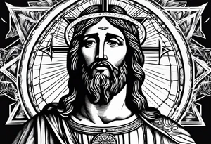 Christ the reedemer with lightning tattoo idea