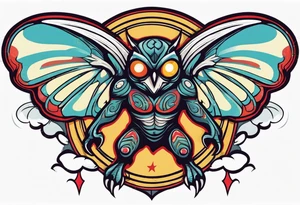 Mothman in action tattoo idea