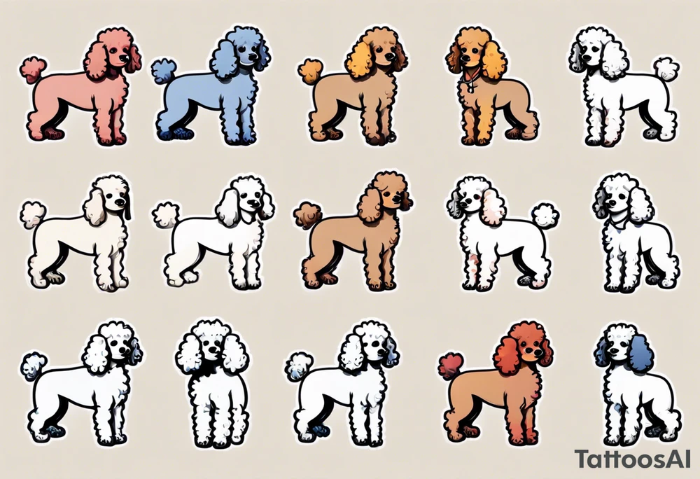 Mini Poodle tattoo idea