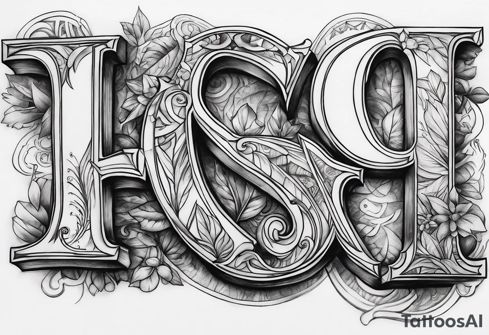 Letters tattoo idea