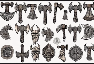 a viking axe tattoo idea