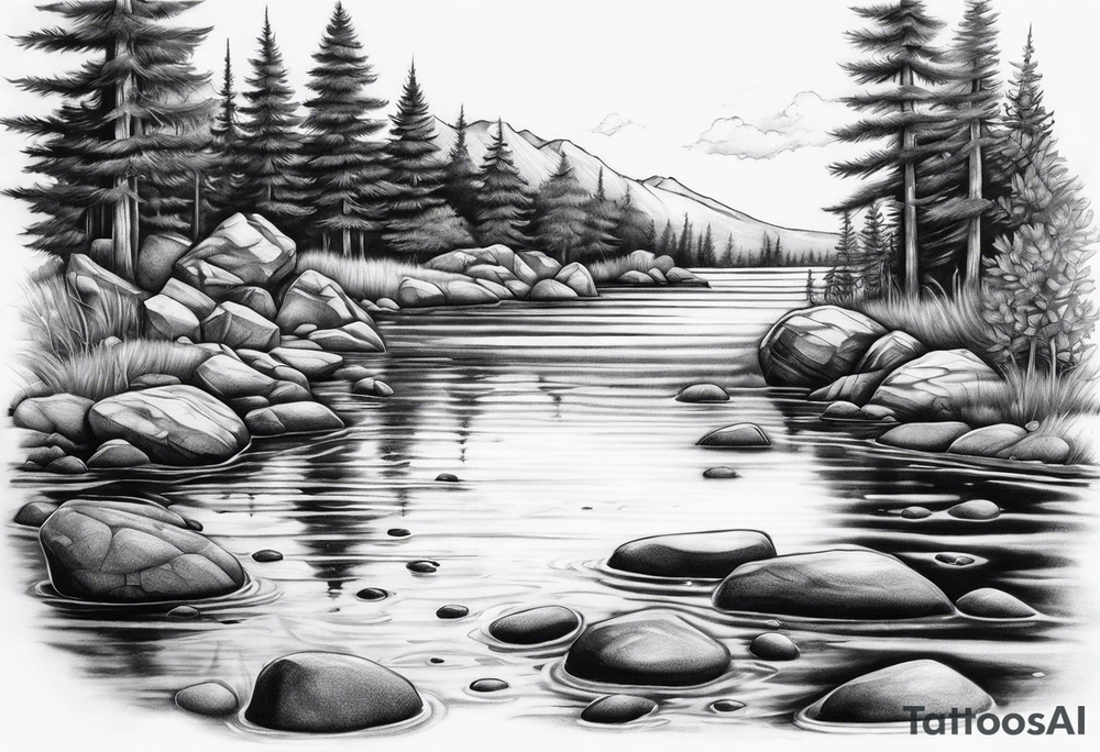 Skipping rocks tattoo idea