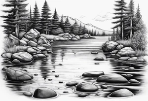 Skipping rocks tattoo idea