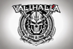 Valhalla sword shield barb wire tattoo idea