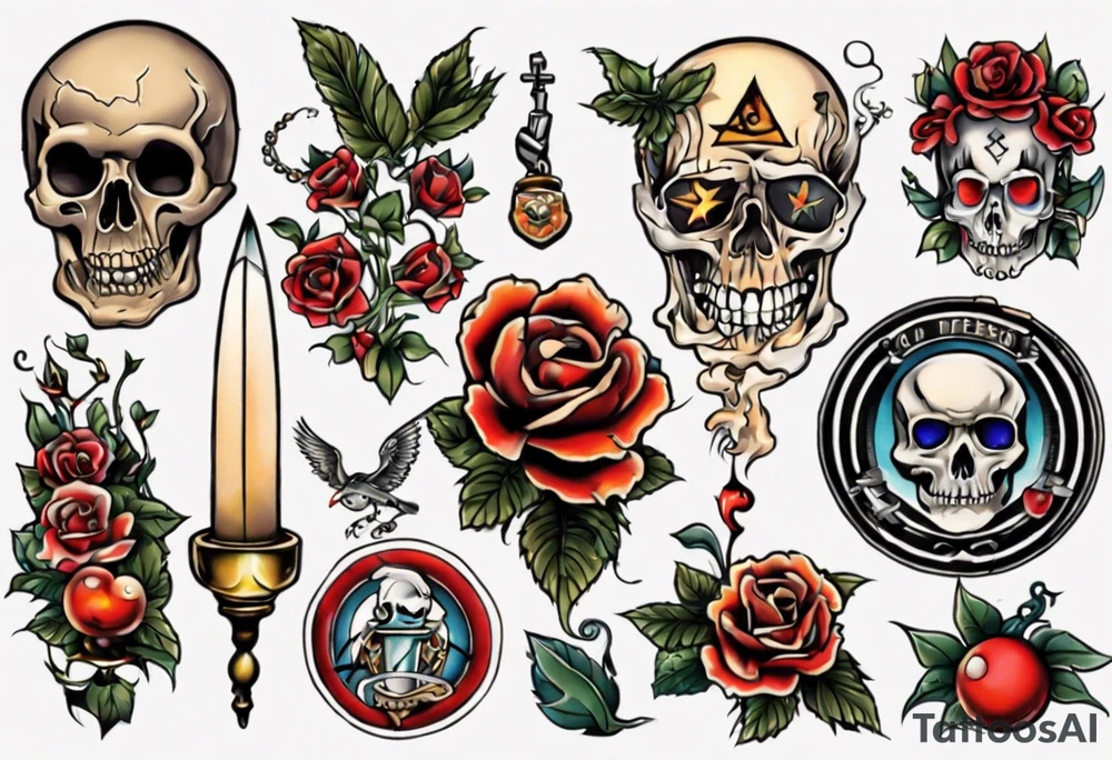 Змея дерется с Орлом tattoo idea