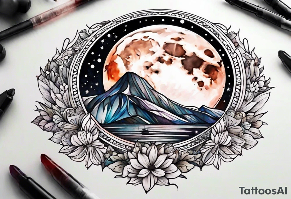 Half moon tattoo idea