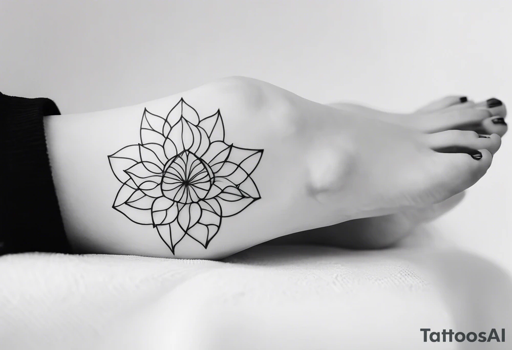 feminine unique minimalist tattoo on ankle symbolizing love tattoo idea