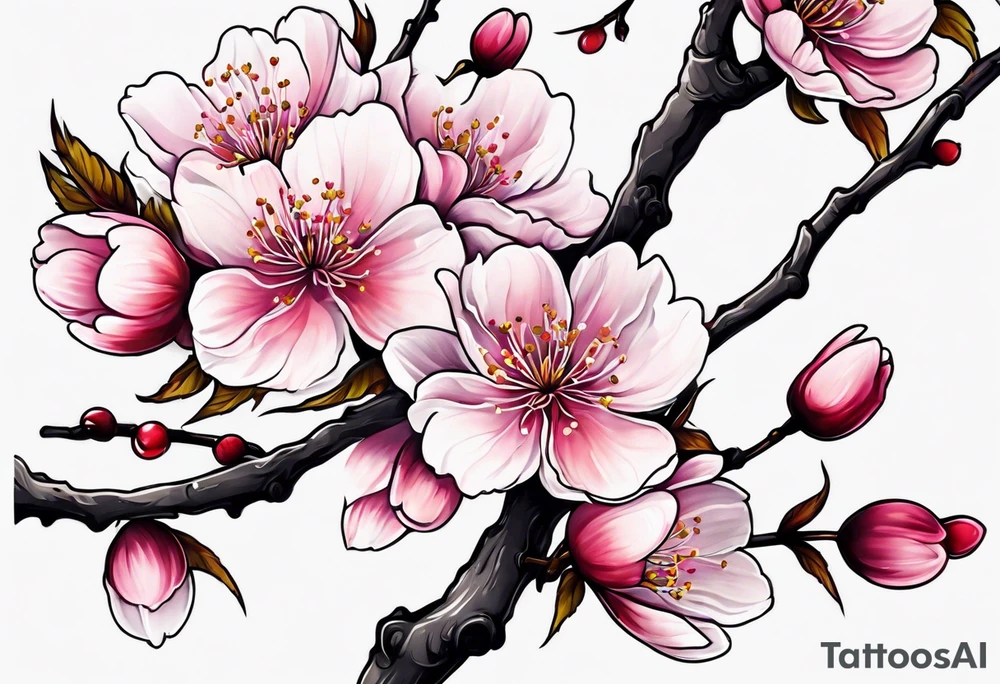 Cherry blossom tree tattoo idea