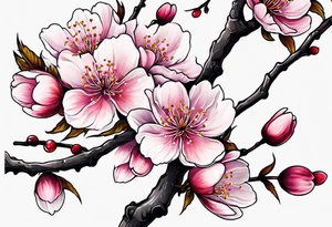 Cherry blossom tree tattoo idea