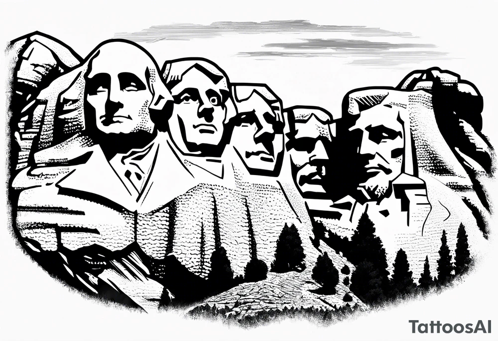 mount rushmore with tattoo idea