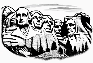 mount rushmore with tattoo idea