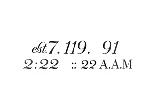 Est. 07.19.91  2:22 A.M tattoo idea