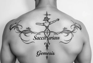 Sexy Sagittarius December 6th with the name genesis tattoo idea