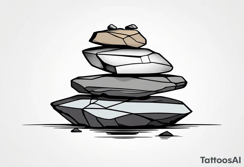 Rocks balancing on top of each other tattoo idea
