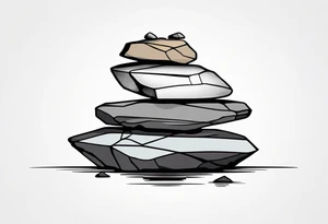 Rocks balancing on top of each other tattoo idea