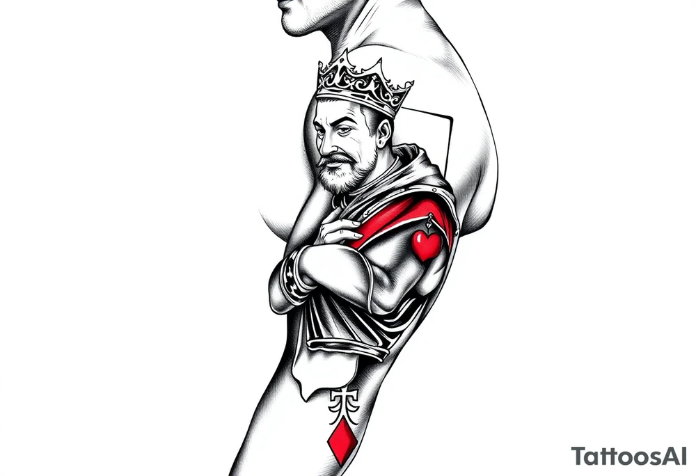 king of hearts tattoo idea