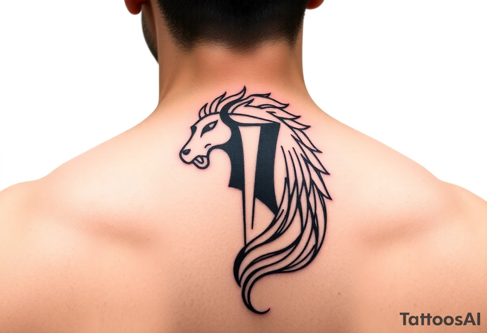 Only using the word picses unique zodiac sign tattoo idea
