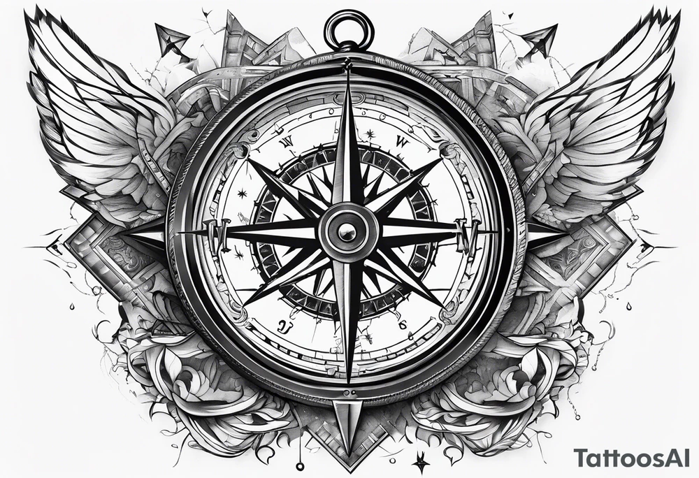 Military Compass broken tattoo idea