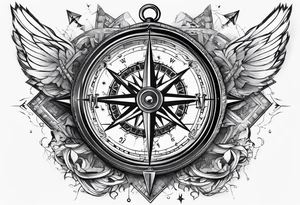 Military Compass broken tattoo idea