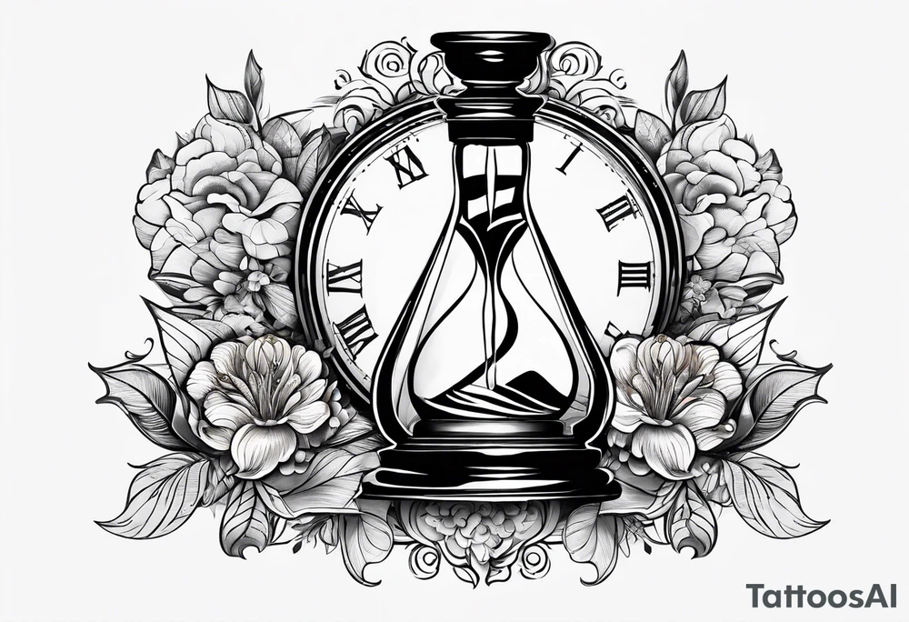 Kaizen Japanese, hour glass to show time is of the essence, veni vidi vici tattoo idea