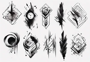 Time is abstract Brush stroke tattoo idea